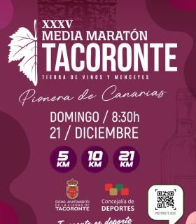La Concejalía de Deportes abre inscripciones para participar en la XXXV Media Maratón Ciudad de Tacoronte · foto 2