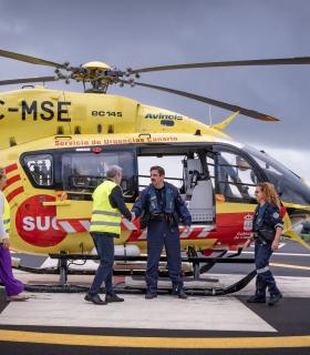 El Gobierno presenta el nuevo servicio de helicópteros medicalizados del SUC con una inversión de 39 millones de euros · foto 3