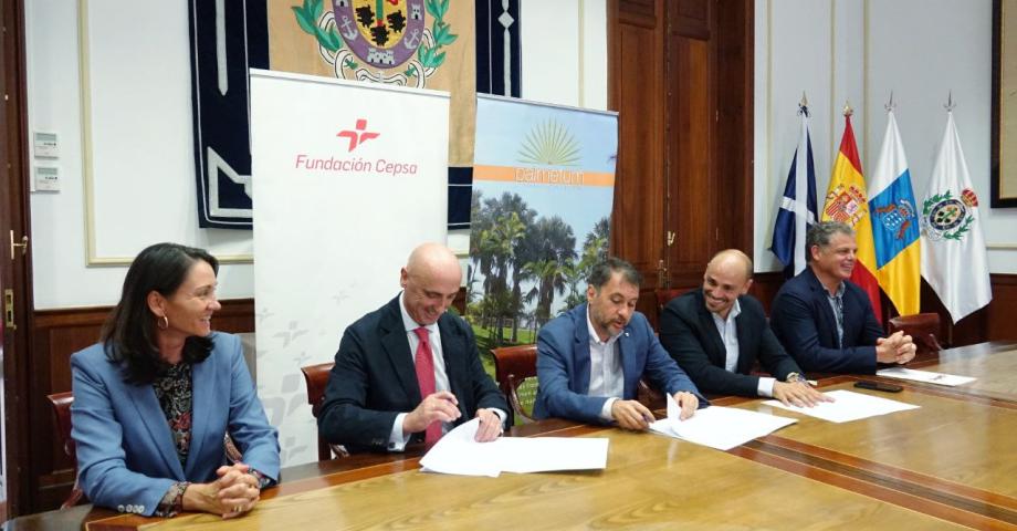 Consistorio y Fundaci&oacute;n Cepsa impulsan proyectos medioambientales en el Palmetum