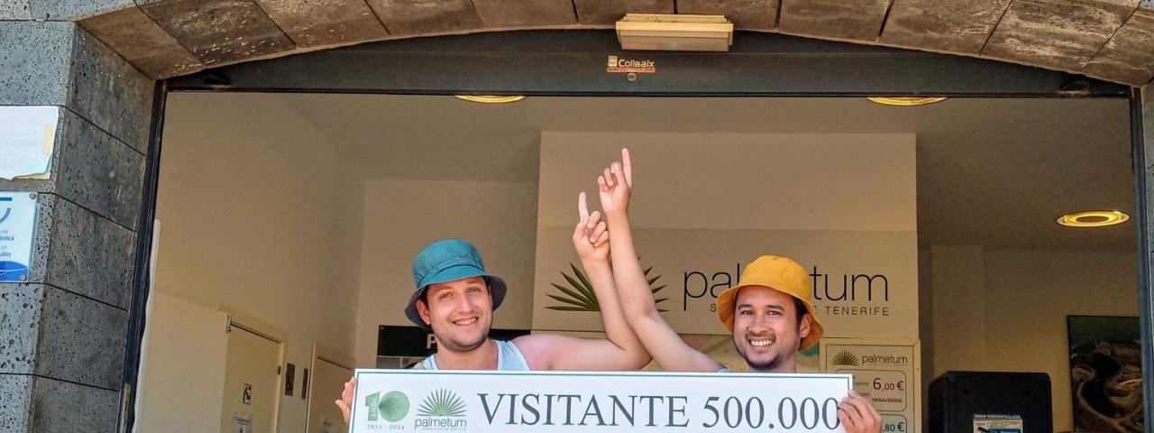 El Palmetum recibe a su visitante 500.000 en la celebraci&oacute;n de su d&eacute;cimo aniversario
