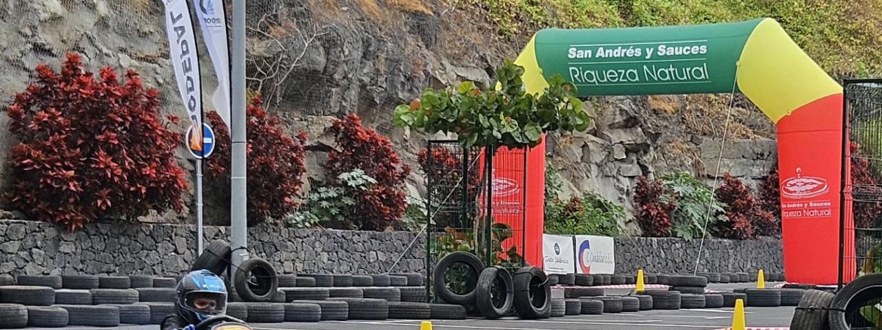 San Andr&eacute;s y Sauces se estrena con &eacute;xito rotundo en el programa de la Escuela de Karting La Palma