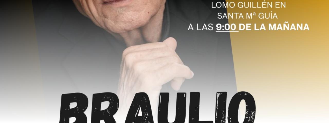 El Ayuntamiento de Gu&iacute;a habilita una guagua gratuita para que los vecinos asistan a la grabaci&oacute;n del programa homenaje &lsquo;Braulio: Sobran las palabras&rsquo;