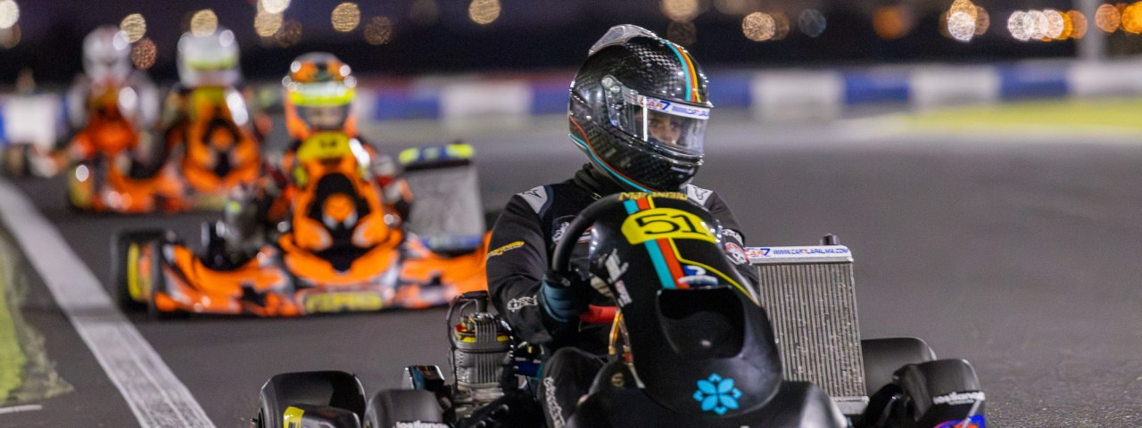 Lenny Moranz defiende la tercera plaza del Campeonato de Canarias de Karting en la última carrera del año